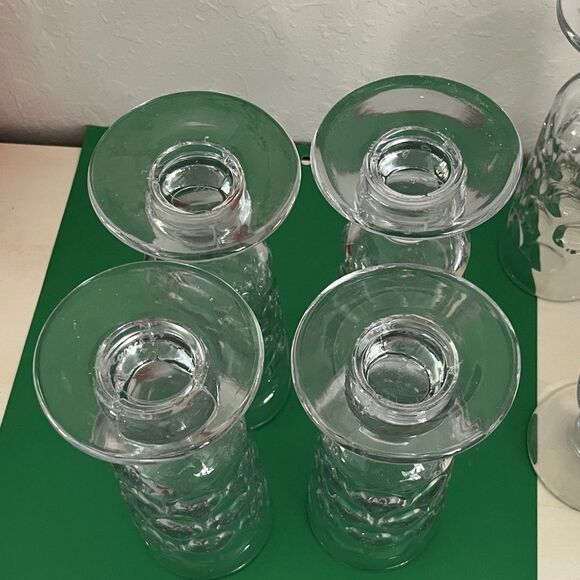 Elegant Clear Crystal Goblets Set PV  France Vintage - Picture 6 of 8